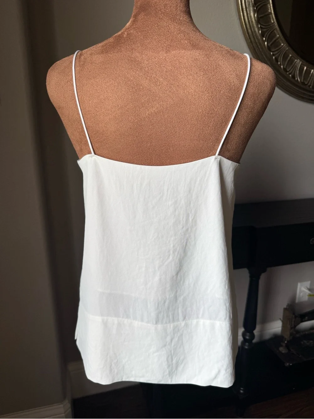 Everlane Ivory Japanese GoWeave Square Cami Tank Top Size 2 EUC
